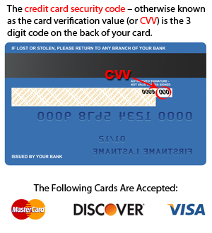 cvv instructions: cvv is the 3 or 4 digits code on the reverse side of your card